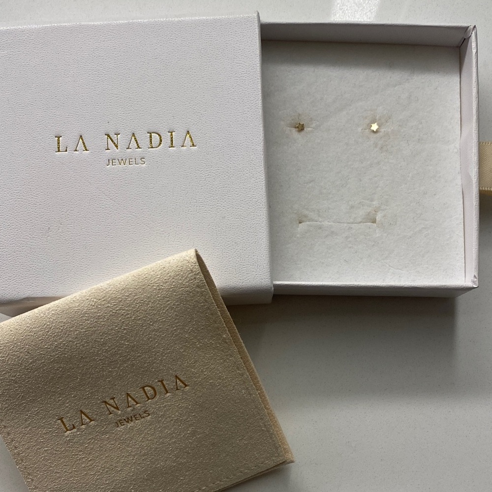 La Nadia Jewels Stella Earrings in 14k Yellow Gold